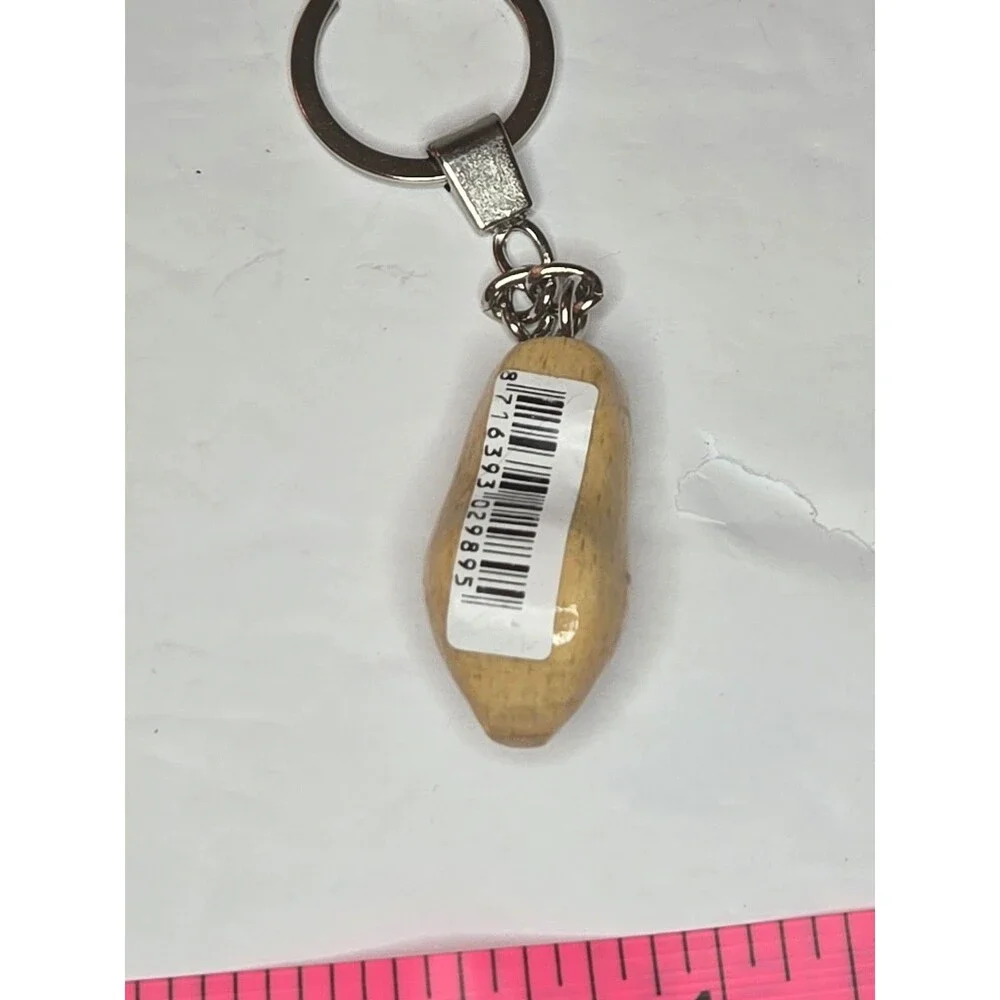 Varnished Tulip Wooden Shoe Keychain Windmill Holland